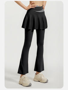 2025 nuevas faldas de <span class=keywords><strong>Tenis</strong></span> de Yoga para mujer, mallas deportivas de dos piezas de cintura alta, falda de secado rápido para gimnasio, mallas atléticas para correr - Product Image 6