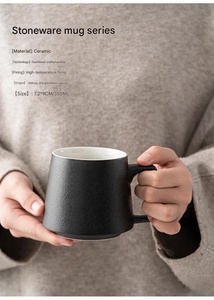 Mug en grès mat nordique 350 ml – Tasse à café en céramique minimaliste, texture rustique, poterie artisanale, pour la <span class=keywords><strong>maison</strong></span> et les cadeaux - Product Image 5