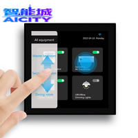 Panneau de commande intelligent Sheng Qiong 4'' à écran tactile Tuya, variateur de lumière Zigbee 3 voies, WiFi, Ethernet, commande vocale Alexa/Google Home