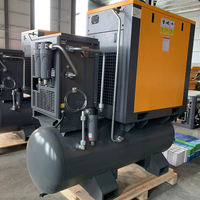 Compresseur d'air à vis industriel de technologie allemande 7,5 kW, compresseur d'air à vis rotatif silencieux avec sécheur, réservoir d'air et filtres