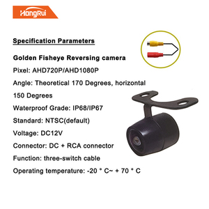 AHD xe phía sau xem máy ảnh <span class=keywords><strong>CCD</strong></span> Fisheye tầm nhìn ban đêm không thấm nước IP67 đường sắt xe đảo chiều máy ảnh phổ quát - Product Image 2