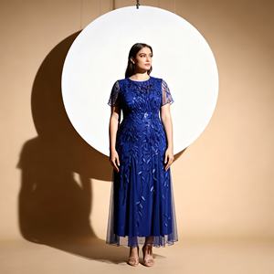 Elegant Sequins Embroidery Polyester Party Abaya <b>for</b> <b>Muslim</b> <b>Women</b> <b>Dress</b> Custom Wholesale - Product Image 1