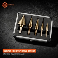 Perçage étagé à trous multiples en Cobalt Hss, 5 pièces avec boîtier en aluminium, 50 tailles, livraison gratuite, CO-Z