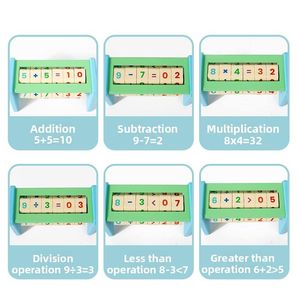 Nombre de mathématiques en bois Cube main cerveau Collaboration <span class=keywords><strong>logique</strong></span> addition et soustraction éducation précoce calculatrice d'illumination - Product Image 6
