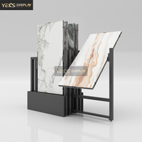 Présentoir sur mesure en acier moderne de haute qualité pour pierre et marbre, avec design écologique pour exposition et salle d'exposition
