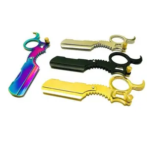 Rasoir lisse classique pour hommes, de différentes couleurs, repliable, rasoir, pour barbier - Product Image 1