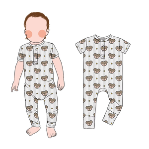 Mono de Manga Corta Little Glow para Niños Pequeños, Estilos de Primavera y <span class=keywords><strong>Verano</strong></span> para Bebés, Ropa de Tela Cómoda con Estampado Personalizado - Product Image 3