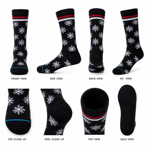 <span class=keywords><strong>Calcetines</strong></span> de Esquí de Lana Merino hasta la Rodilla, Acolchados, que Absorben la Humedad, Antideslizantes, con Compresión Graduada, Ecológicos, con Logotipo Personalizado OEM Gratis - Product Image 3