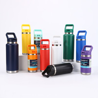 Bouteille d'eau isotherme en acier inoxydable à double paroi avec logo personnalisé, design sur mesure pour cadeaux d'entreprise promotionnels, réductions en gros