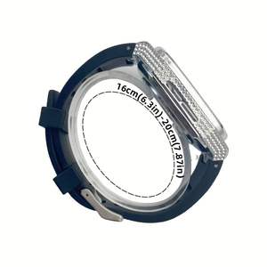 Correa de Silicona, Kit de Modificación de Metal, Funda Protectora con Diamantes para Apple Series 8 7 6 5 4 Iwatch 44mm 45mm - Product Image 3
