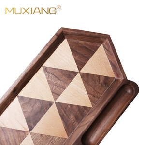 Black Walnut Wood Tobacco Tray With Pipe Holder And Ashtray Traditional Style For Smoking Pipes - Product Image 3