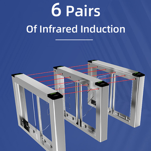 Nhanh chóng vượt qua chống Pinch 304 thép không gỉ Swing <span class=keywords><strong>turnstile</strong></span> kiểm soát truy cập cổng cho các nhà máy và cơ sở công nghiệp - Product Image 2