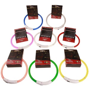 Luces fluorescentes Rojas Neón Intermitente Resplandeciente Carga USB LED <span class=keywords><strong>Collar</strong></span> para perro mascota - Product Image 2