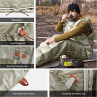 Sac de couchage en duvet de canard ultra léger pour adultes, duvet de canard RDS avec tissu sans PFAS, sac de couchage en gros OEM