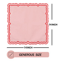 Serviettes et sets de table personnalisés modernes en lin, lavables, réutilisables, imprimés, motif dentelle de lotus, écologiques, résistants à la décoloration et durables