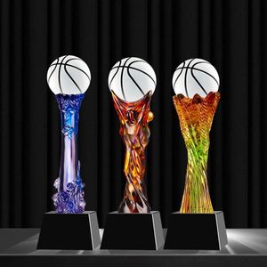 Wholesale Excellent Crafted Crystal, Basketball <b>Trophy</b> Golden Grain With Black Base Victory Awards/ - Product Image 3