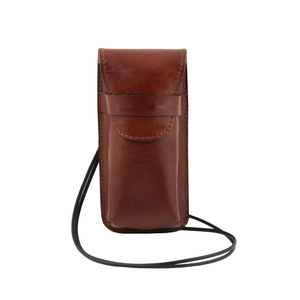 Étui à lunettes en cuir PU avec sangle de cou, housse minimaliste pour lunettes de soleil, pochette unisexe pour lunettes, personnalisable. - Product Image 1