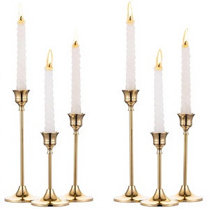 Creative Nordic Vintage Brass Handmade Durable Candelabra <b>Small</b> Ornament Candlelight Dinner Wedding Christmas <b>Boxed</b> Packed - Product Image 3