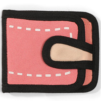 Dompet wanita model 2d logo kustom dompet desain pola kartun dompet wanita perempuan kanvas tahan aus untuk penggunaan sehari-hari