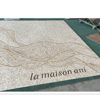 Mosaïque de marbre colorée, motif personnalisé, design de carrelage de sol en mosaïque irrégulière