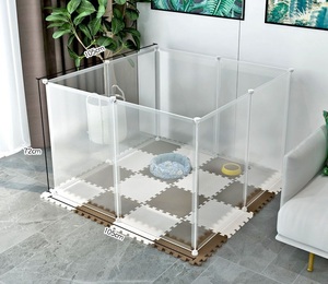 Clôture intérieure <span class=keywords><strong>pour</strong></span> animaux de compagnie avec zone de toilette, <span class=keywords><strong>barrière</strong></span> d'isolation modulable <span class=keywords><strong>pour</strong></span> chiens et chats de petite et moyenne taille - Product Image 3
