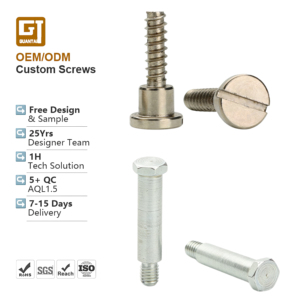 Tornillo de máquina con cabeza hexagonal ranurada, grado 8.8, métrico M3 M4 M7 M8, tornillos autorroscantes hexagonales de acero al carbono con hombro, del fabricante - Product Image 1