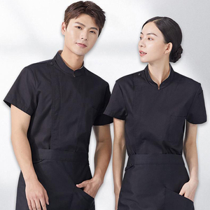 Uniforme de Cocina Ligero de Manga Corta con Bolsillo Frontal, Corte Moderno para Equipos de Panadería, Preparación de Alimentos y Servicio de Bistro - Product Image 3