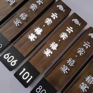 2025 nouveau Dsymbol électronique en bois intelligent hôtel <span class=keywords><strong>maison</strong></span> chambre LED numéro signe plaques mdn MUR service invité plaques de porte avec sonnette - Product Image 3