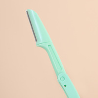 Couteau à sourcils pliable en acier inoxydable avec grille de sécurité, outil de maquillage et de beauté