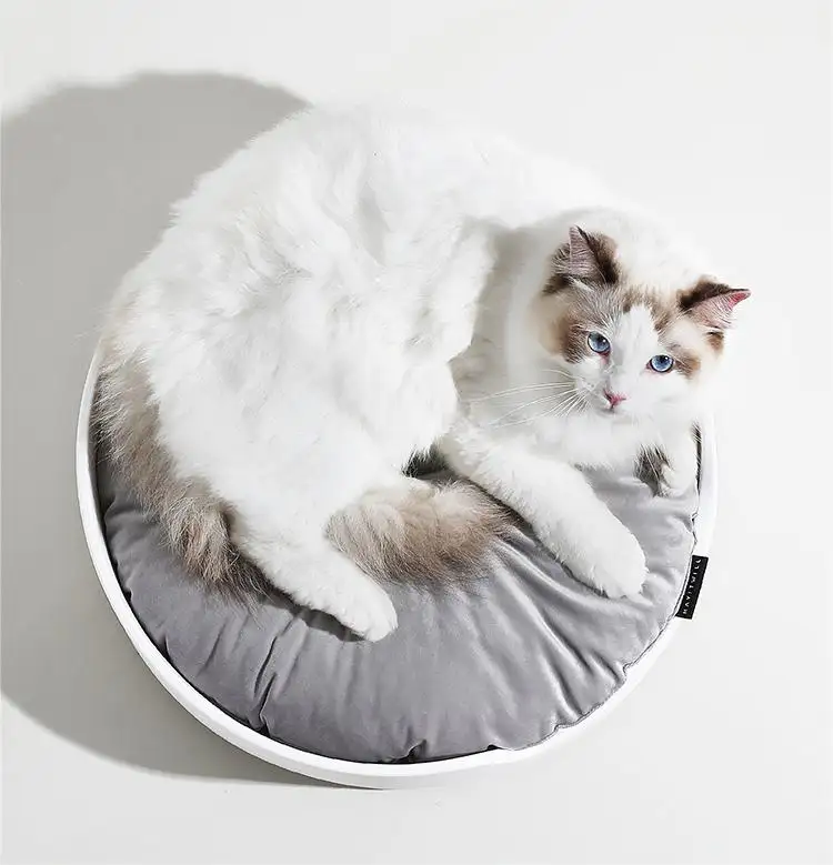 Round Soft Bed House All Season Wholesale Cat Donut Eco Friendly Pet Cat Bed House For Cats