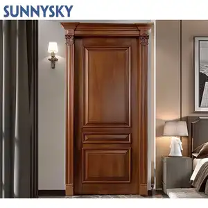 Sunnysky Fabriek Groothandel Populaire Deuren Slaapkamers Indoor Houten Deuren Interieur Houten Deuren Voor Huizen