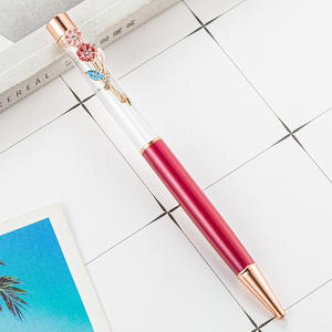 Stylos à bille liquides métalliques colorés DIY, largeur d'écriture 1,0 mm, tube vide pour recharge Parker, design flottant, logo personnalisable - Product Image 5