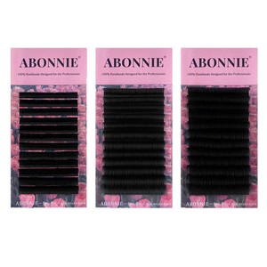 ขนตาปลอม Abonnie ขนาด 0.05 มม. รุ่น C D ง่ายต่อการต่อ เป็นพัดได้ง่าย ขนนุ่ม ทำด้วยมือ สำหรับมืออาชีพ - Product Image 4