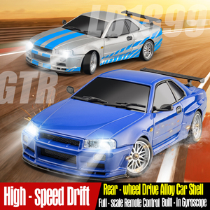 LDRC 1899 RTR GTR R34 1:18 2.4G RWD Coche RC de Derrape con Giroscopio ESP, Luces LED y Carrocería de Aleación, Modelo de Juguete de Carreras LD1899 - Product Image 2