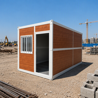 Maison conteneur modulaire pliable à faible coût, préfabriquée en acier, assemblage rapide pour camp de travail sur le terrain