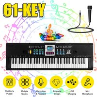 61 Keys Digital Music Electronic Keyboard Kids Multifunctional Electric Piano for Piano Student with Microphone