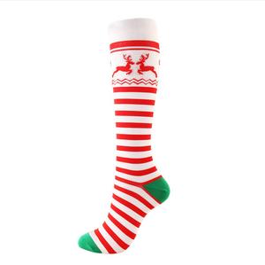 Calcetines Navideños Hasta la Rodilla <span class=keywords><strong>para</strong></span> Mujer, Calcetines con Diseño de Reno y Árbol, Regalo Navideño Popular - Product Image 3