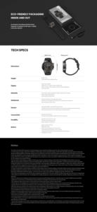 Para <span class=keywords><strong>Zeblaze</strong></span> <span class=keywords><strong>Stratos</strong></span> <span class=keywords><strong>2</strong></span> Plus GPS reloj inteligente altímetro barométrico para llamadas Bluetooth Monitor de ritmo cardíaco diseño impermeable Silicona - Product Image 6