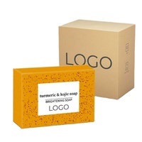 Savon Solide Artisanal Végétalien Naturel aux Herbes avec Acide Kojique, Curcuma, Citron et Avoine - Anti-Acné et Éclaircissant pour Tous Types de Peau