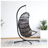 Fabricant de Foshan – Balançoires de patio modernes en métal en forme de lune pour extérieur, chaises suspendues pour parcs et gymnases, vente en gros de meubles