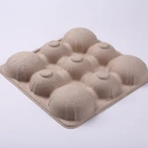 Confezionamento di pasta di carta ondulata biodegradabile di alta qualità monouso riciclabile modellato vassoio interno della polpa