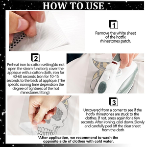 Fourniture d'usine : Transfert thermocollant de <span class=keywords><strong>strass</strong></span> pour robe de femme avec chapeau, <span class=keywords><strong>strass</strong></span> brillants pour t-shirts et accessoires de vestes en jean pour femmes - Product Image 3