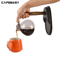 Siphon à café CAFEMASY avec base en silicone, outils pour siphon à café, siphon à café résistant à la chaleur pour 3 tasses