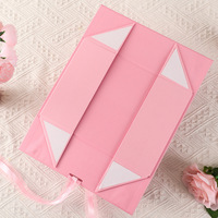 Hemen Gönderilebilir Şeker Kutusu Sert Karton Mat Kaplama Açılır Kapaklı 26x19x8cm Siyah Pembe Beyaz