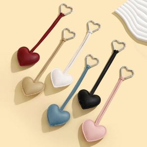 Cotton Filling Chubby Peach Heart Keychain Anti-loss Heart <b>Keyring</b> Leather Bag Pendant <b>Charm</b> Fashion Key Chains Bags Accessories - Product Image 1