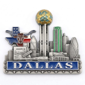 Aimant de réfrigérateur personnalisé en alliage de zinc, souvenir 3D de Santa Fe, Nouveau-Mexique, États-Unis, <span class=keywords><strong>tourisme</strong></span> urbain, logo personnalisé OEM, cadeau - Product Image 3