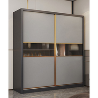 Fabricant chinois OEM, armoire ouverte en bois de haute qualité, écologique, SENSAI G16, plans d'aménagement de placard, porte en verre dépoli, chambre à coucher moderne