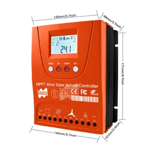 12V 24V 48V 600 ~ 3000W contrôleur de charge solaire éolien hybride MPPT système solaire de générateur de vent pour batterie au lithium plomb Lifepo4