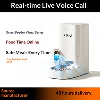 Distributeur automatique intelligent pour chats et chiens Pet Smart 3, grande capacité, en matériau PP, avec vidéo interactive