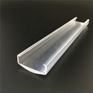 Lente de luz LED lineal acrílica semiclear de 60 grados, plástico óptico 3D, forma plana de PMMA para una visualización óptima